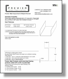 Cold Rolled Channel Shop Drawing