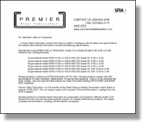 Letter of Submittal Form